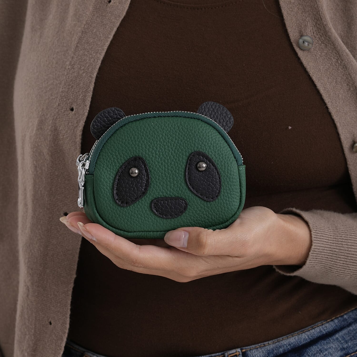 Leather Patterned Wallet (Size 12x4x10 cm) - Teal