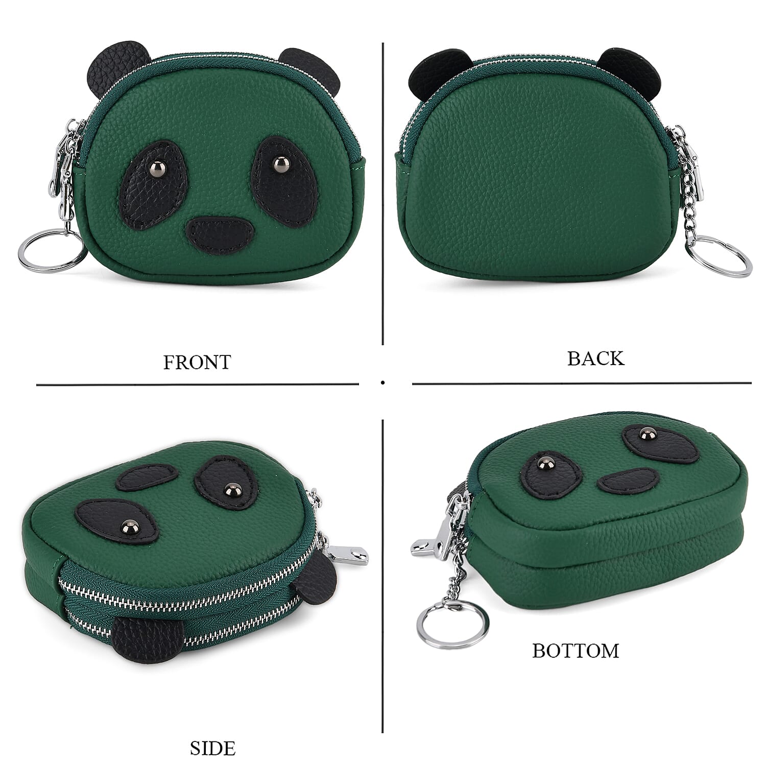 Leather Patterned Wallet (Size 12x4x10 cm) - Teal