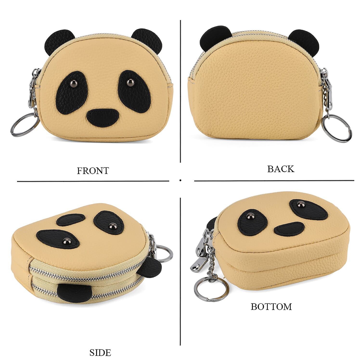 Leather Patterned Wallet (Size 12x4x10 cm) - Yellow