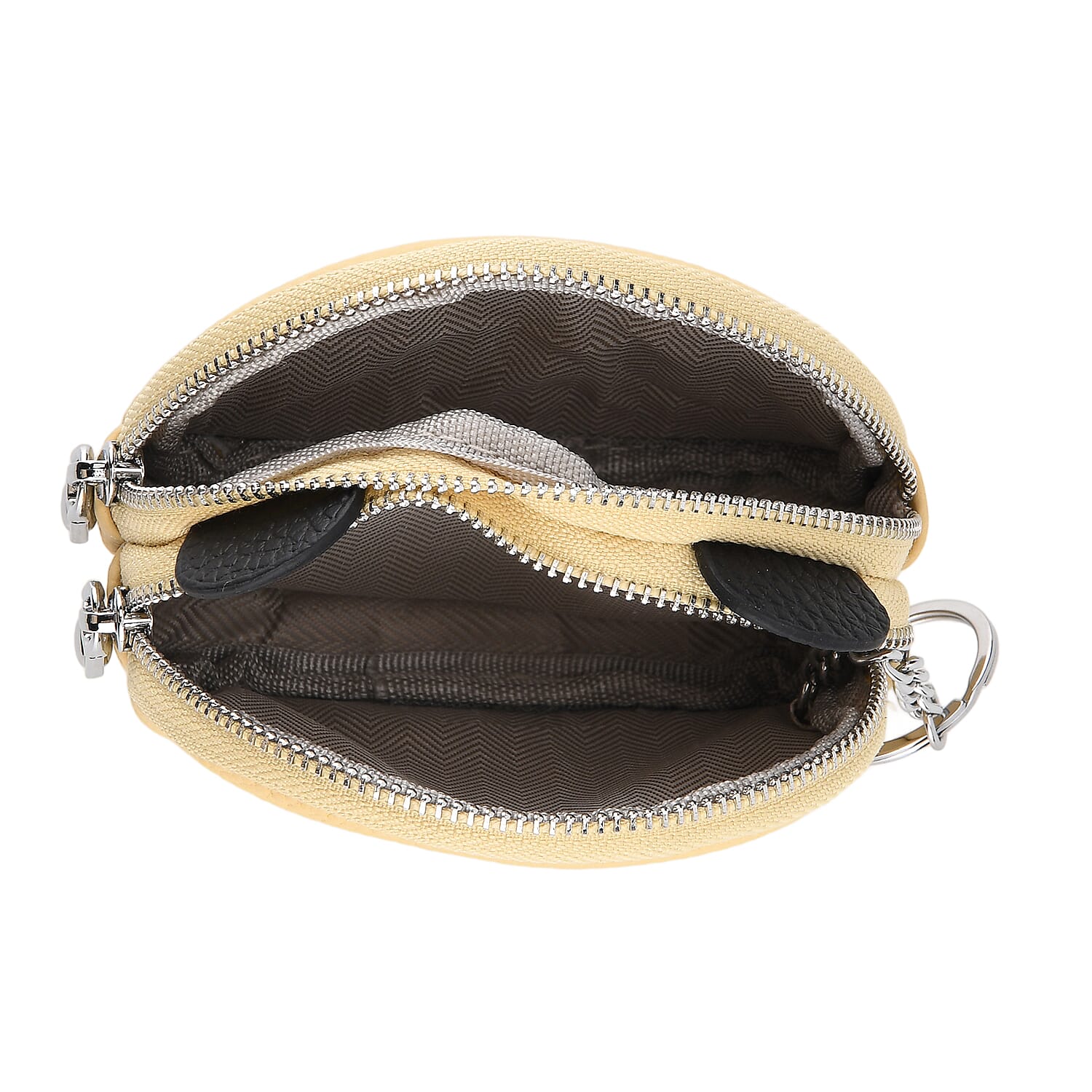 Leather Patterned Wallet (Size 12x4x10 cm) - Yellow