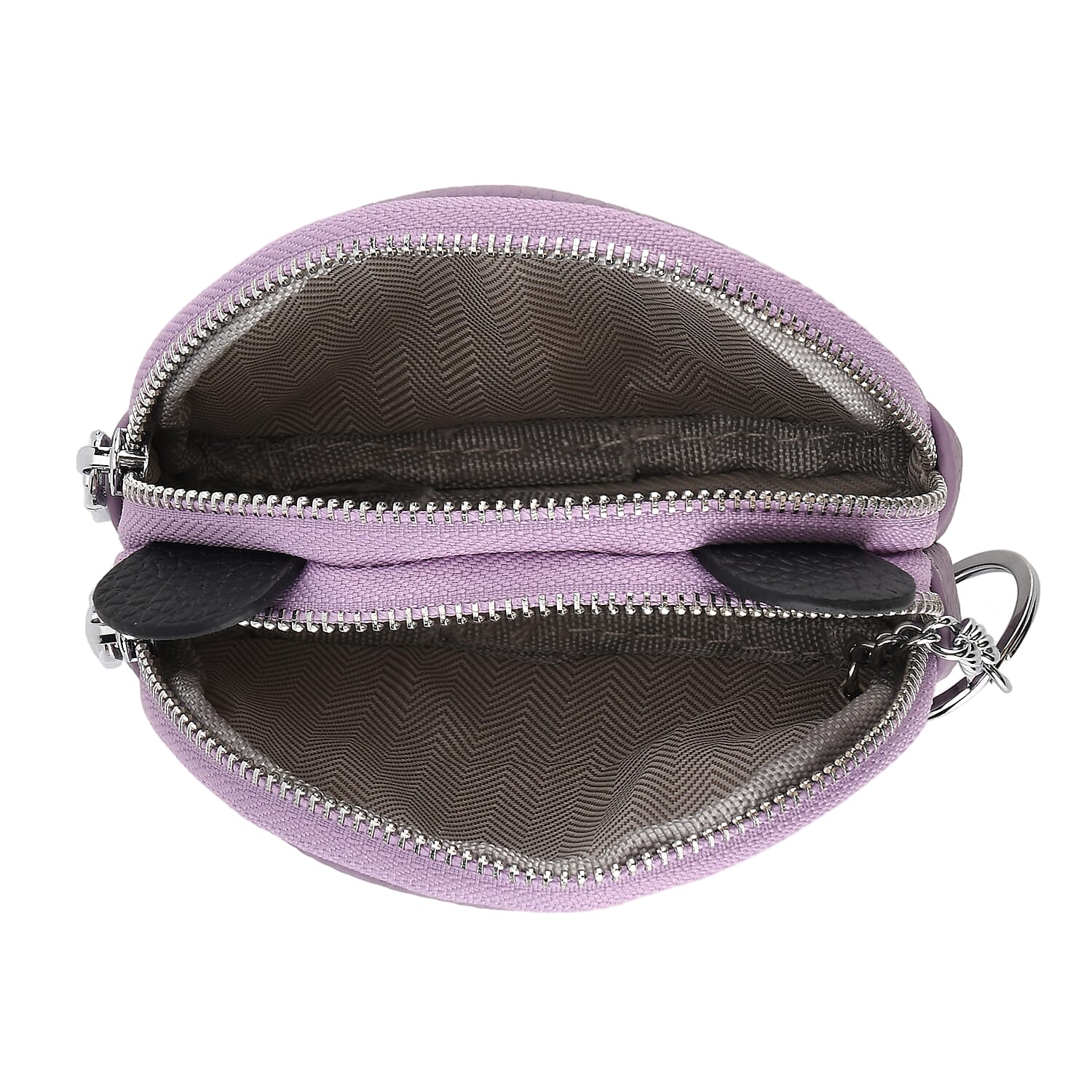 Leather Patterned Wallet (Size 12x4x10 cm) - Purple