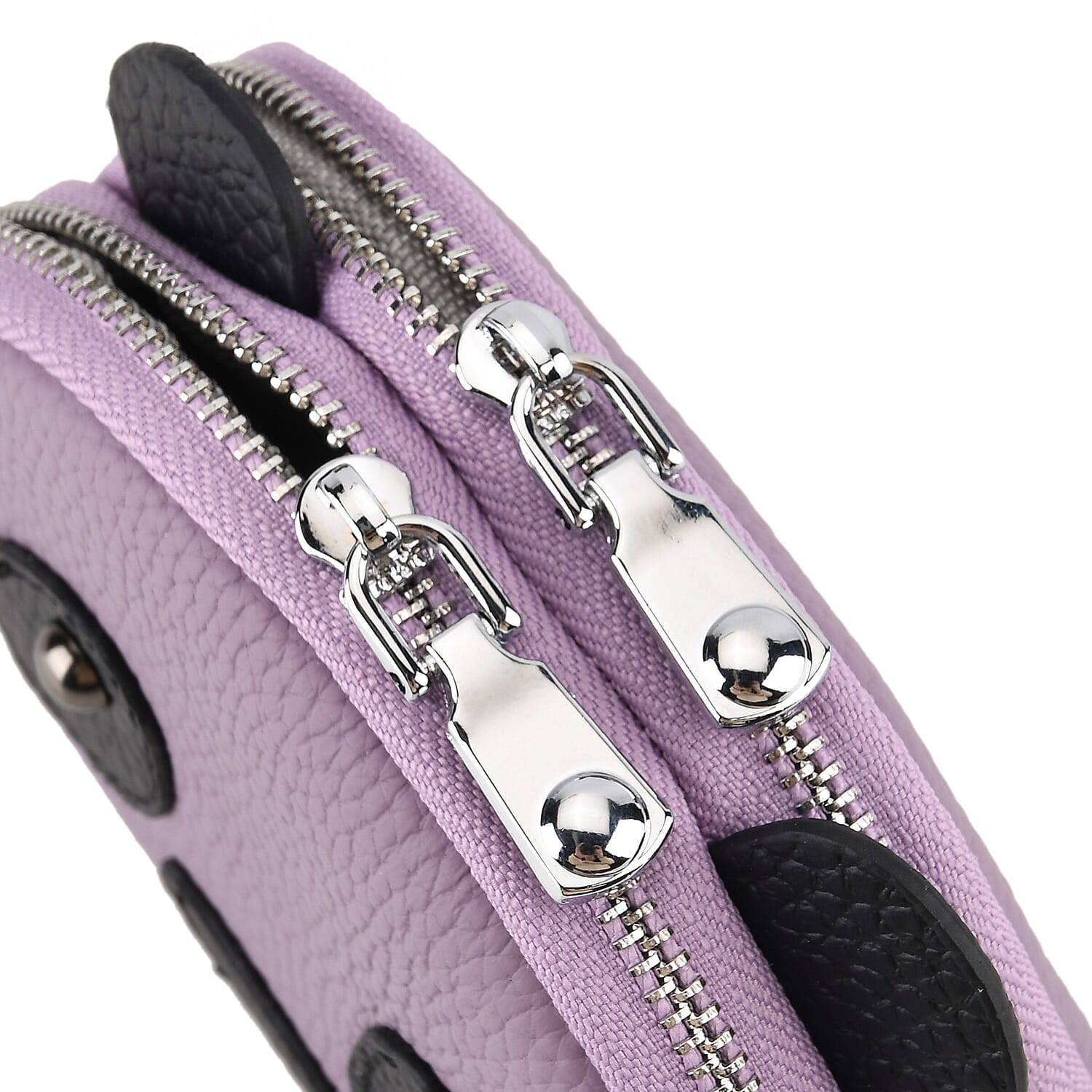 Leather Patterned Wallet (Size 12x4x10 cm) - Purple