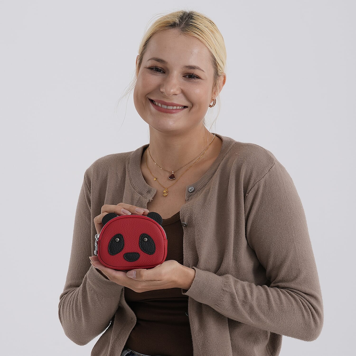 Leather Patterned Wallet (Size 12x4x10 cm) - Red