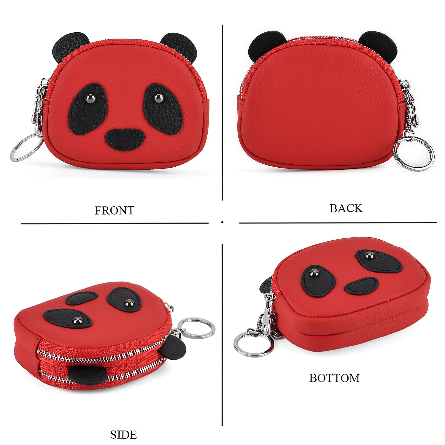 Leather Patterned Wallet (Size 12x4x10 cm) - Red