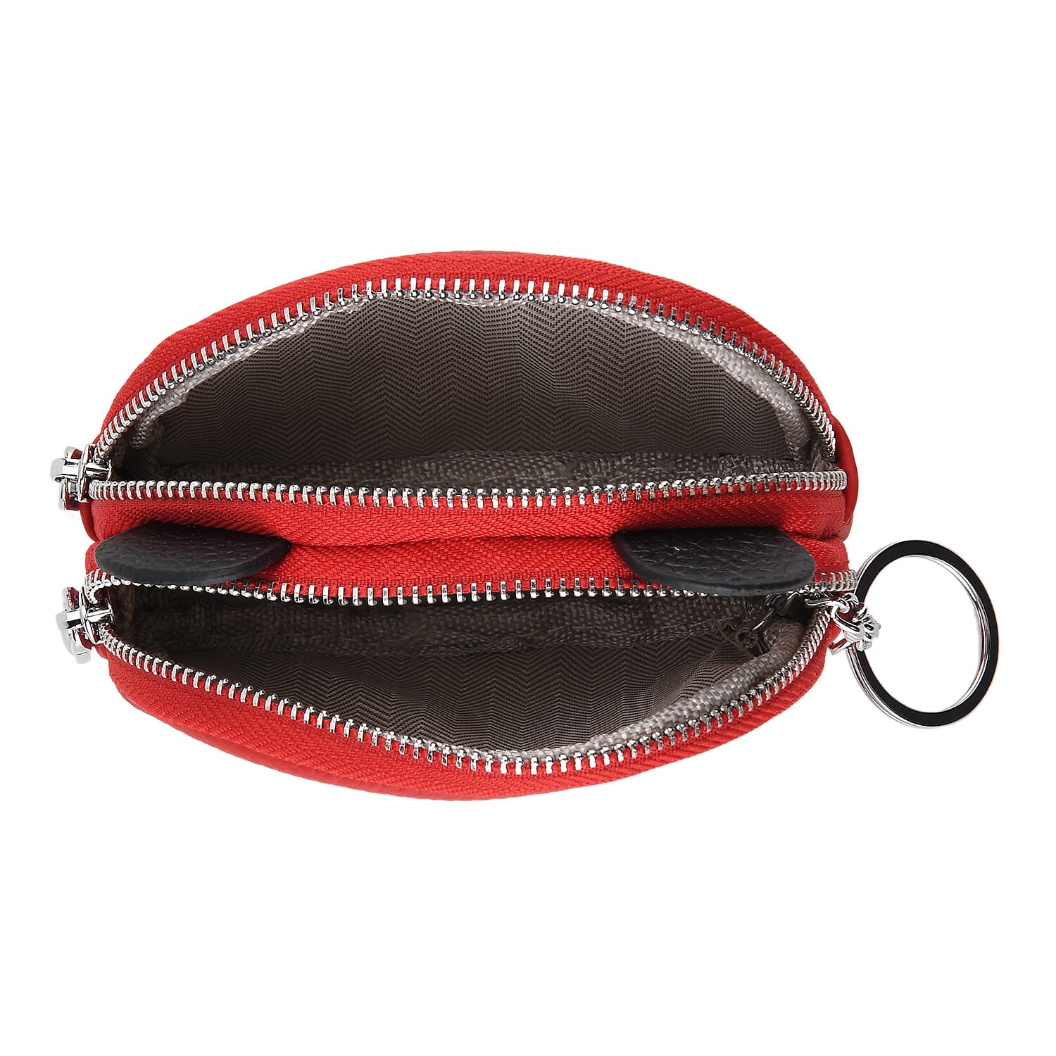 Leather Patterned Wallet (Size 12x4x10 cm) - Red