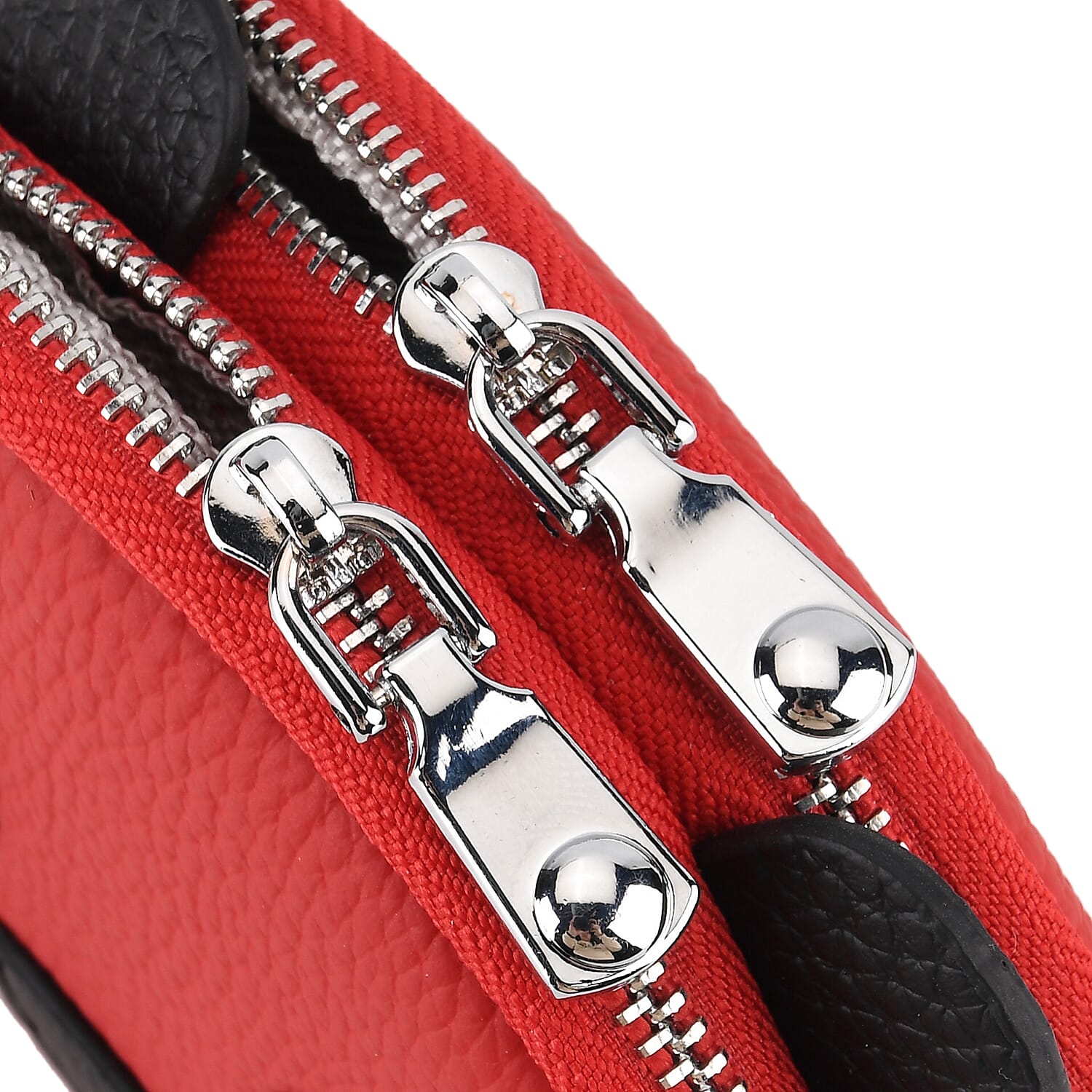 Leather Patterned Wallet (Size 12x4x10 cm) - Red