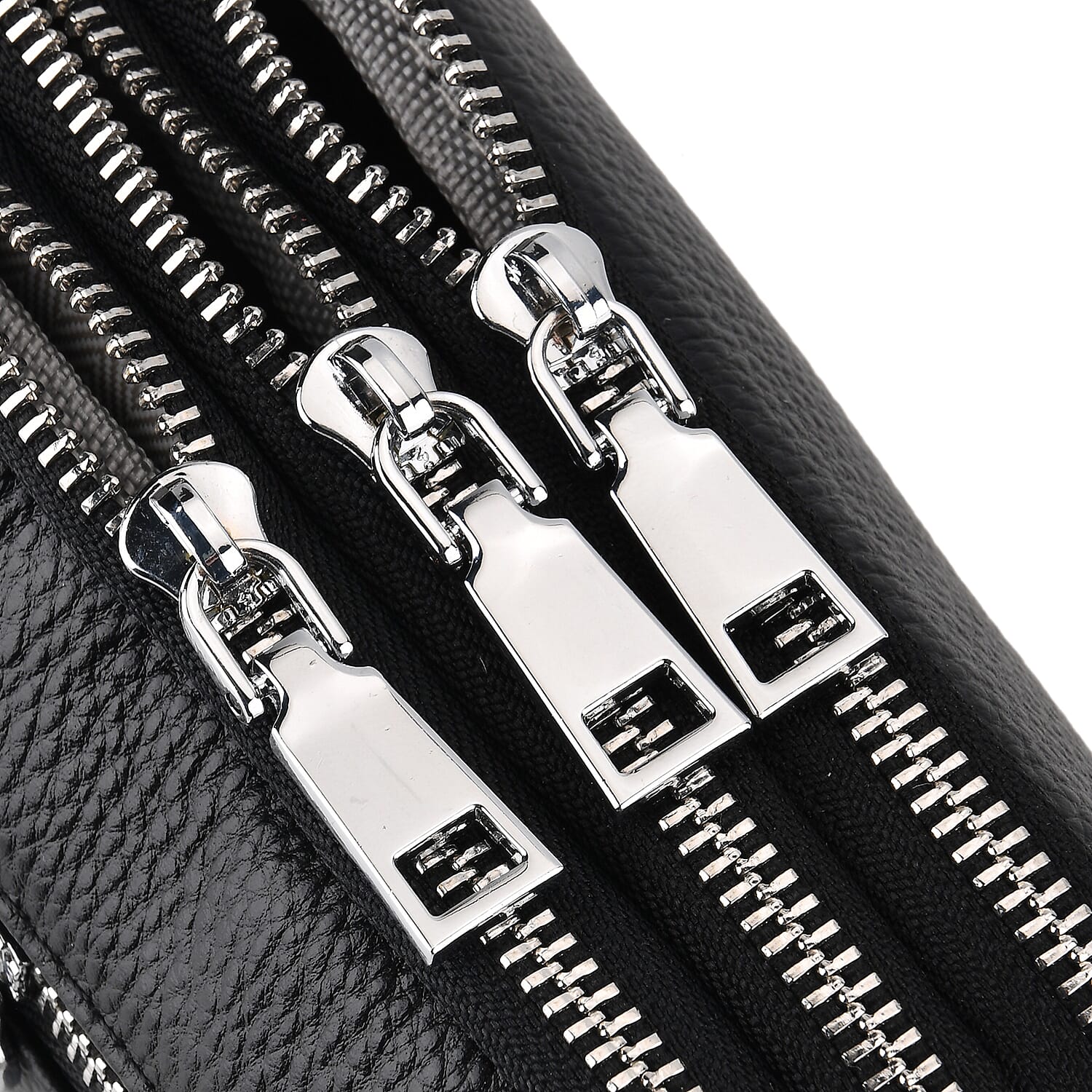 Genuine Leather Designer Minimalist Shoulder Bag - Black