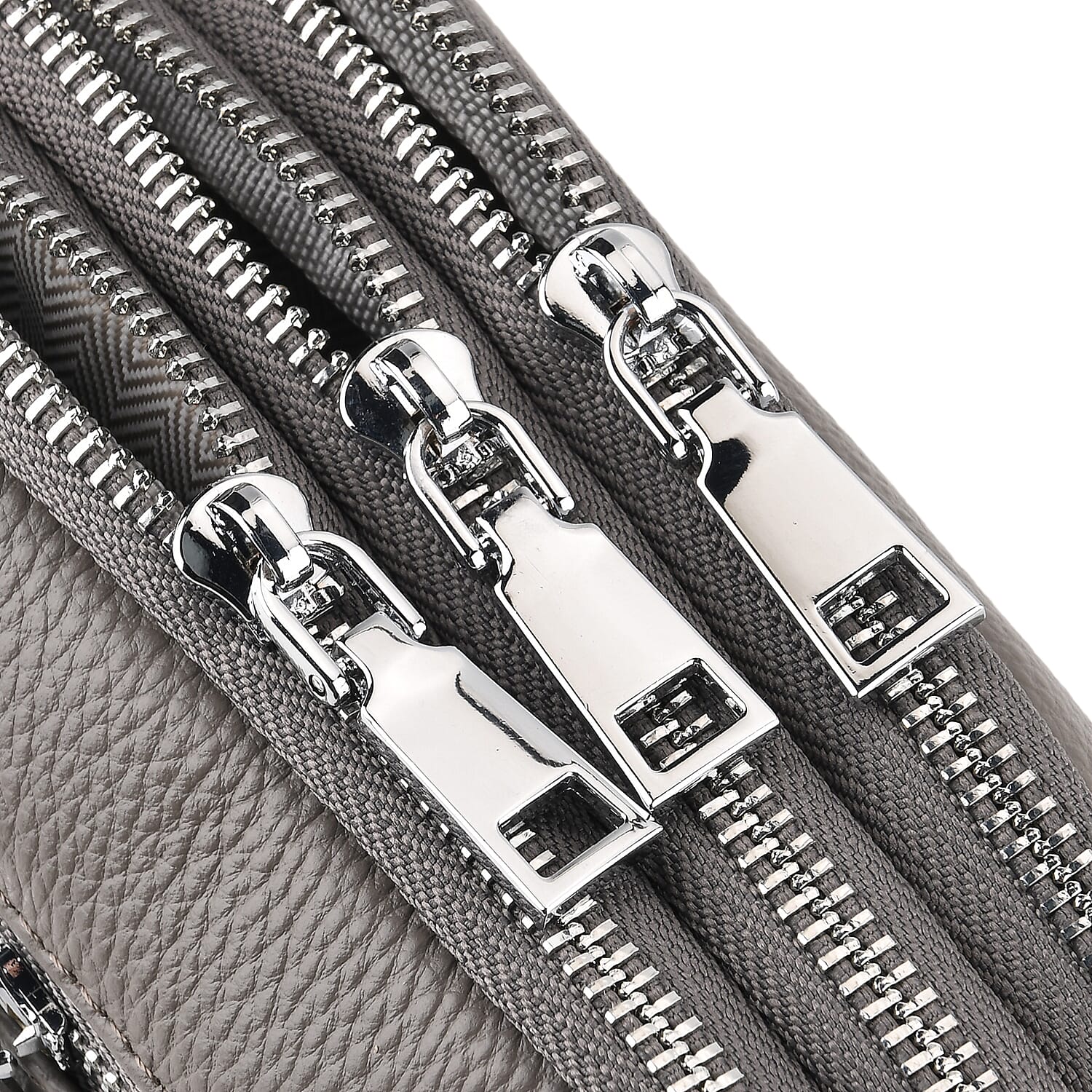 Genuine Leather Designer Minimalist Shoulder Bag - Grey