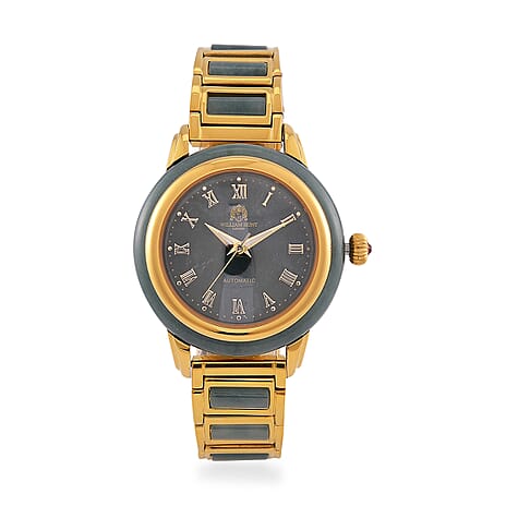 Collectors Limited Edition William Hunt Automatic Movt. 3ATM Water Resistant Type A Natural Jadeite Watch with Blue Sapphire Crystal (36 mm - case)