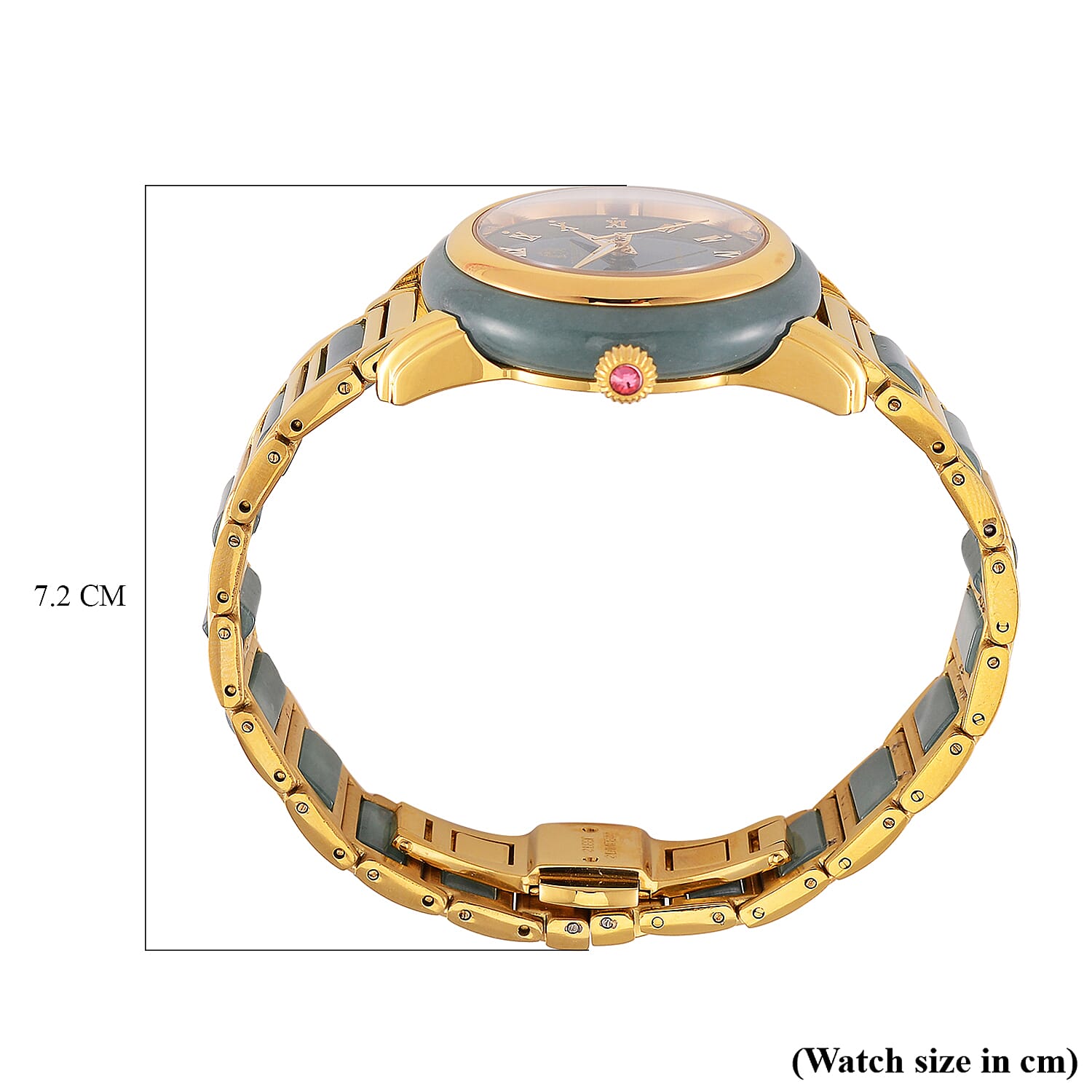 Collectors Limited Edition William Hunt Automatic Movt. 3ATM Water Resistant Type A Natural Jadeite Watch with Blue Sapphire Crystal (36 mm - case)