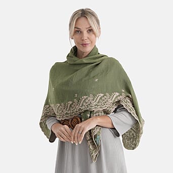 https://tjcuk.sirv.com/Products/84/1/8411915/La-Marey-Embroidery-Cotton-Blend-Scarf-130-x-130cm-Green_8411915.jpg?w=342&h=342