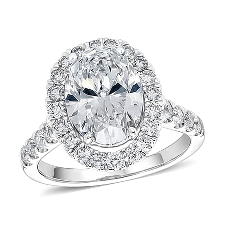 Luxuriant 950 Platinum SGL Certified (VS-EF) Lab Grown Diamond Ring 4.75 Ct, Platinum Wt. 7.12 Gms