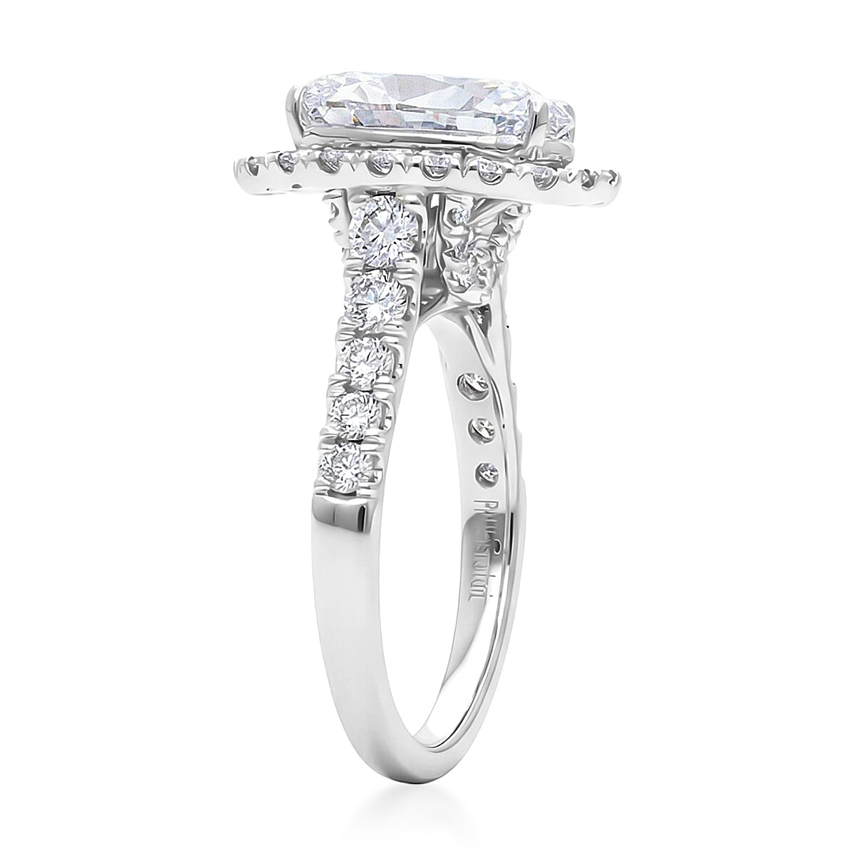 Luxuriant 950 Platinum SGL Certified VS Lab Grown Diamond (VS-EF) Ring 4.75 Ct., Platinum Wt. 7.12 Gms