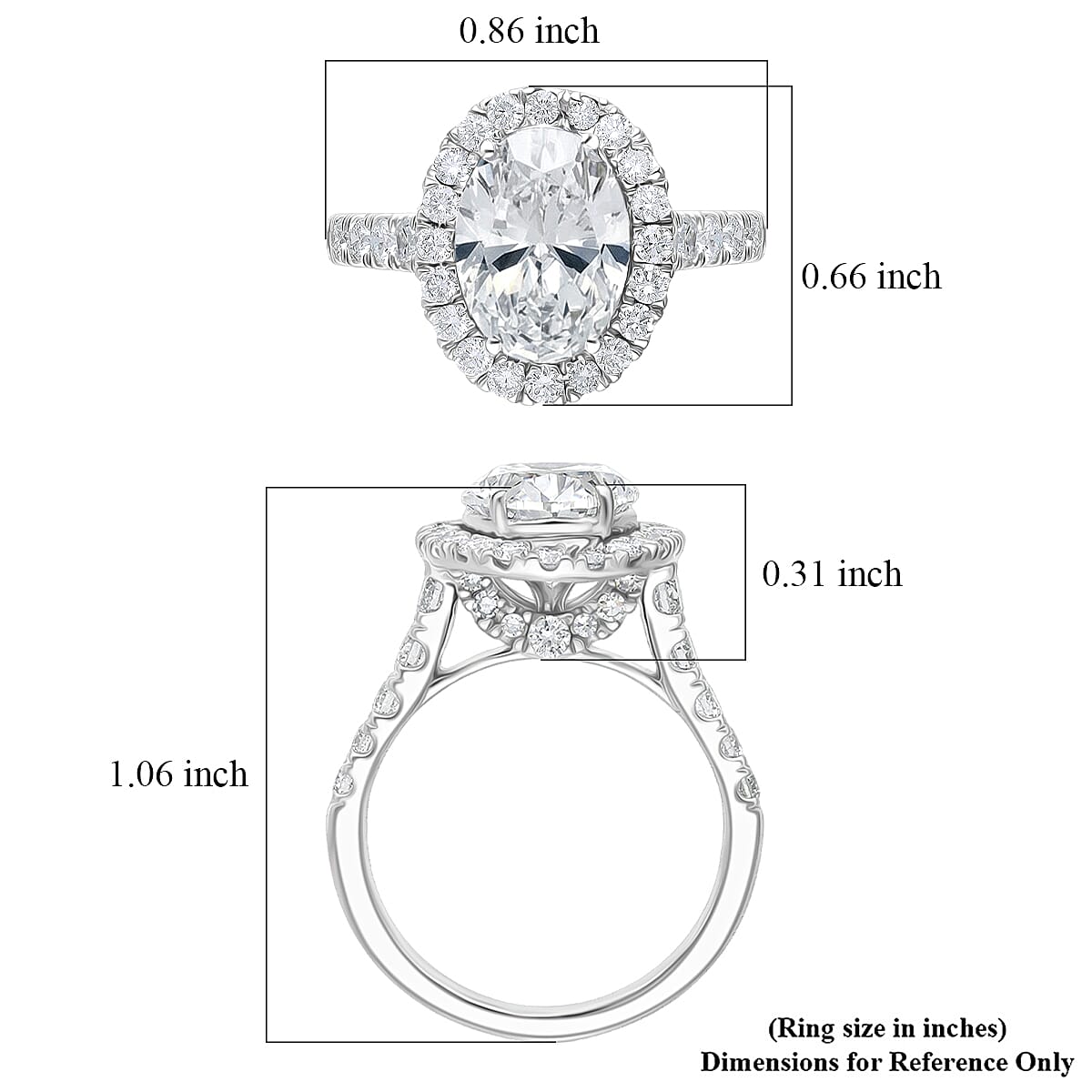 Luxuriant 950 Platinum SGL Certified VS Lab Grown Diamond (VS-EF) Ring 4.75 Ct., Platinum Wt. 7.12 Gms
