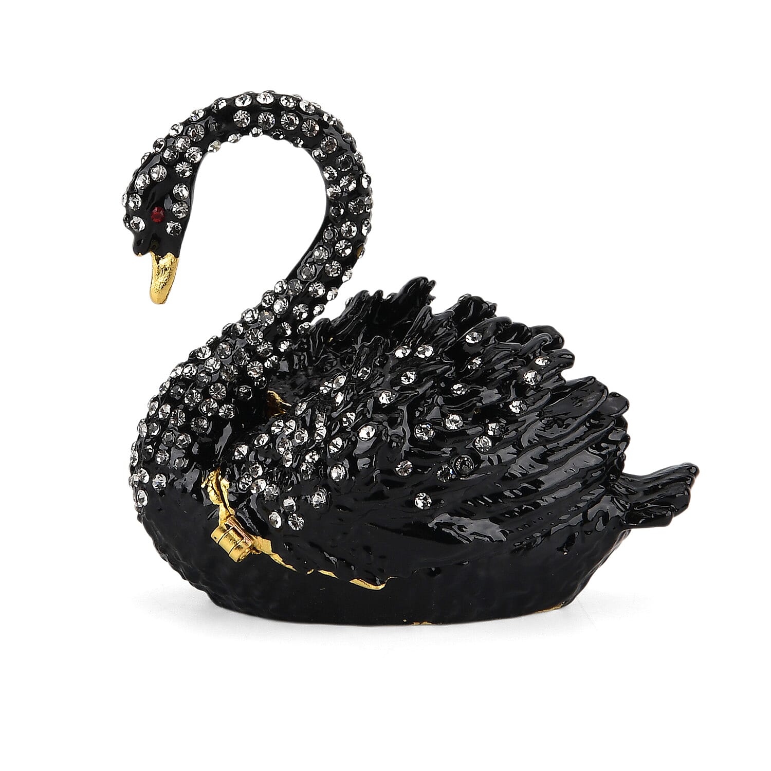 Livmore Swan Trinket Storage Box - Black