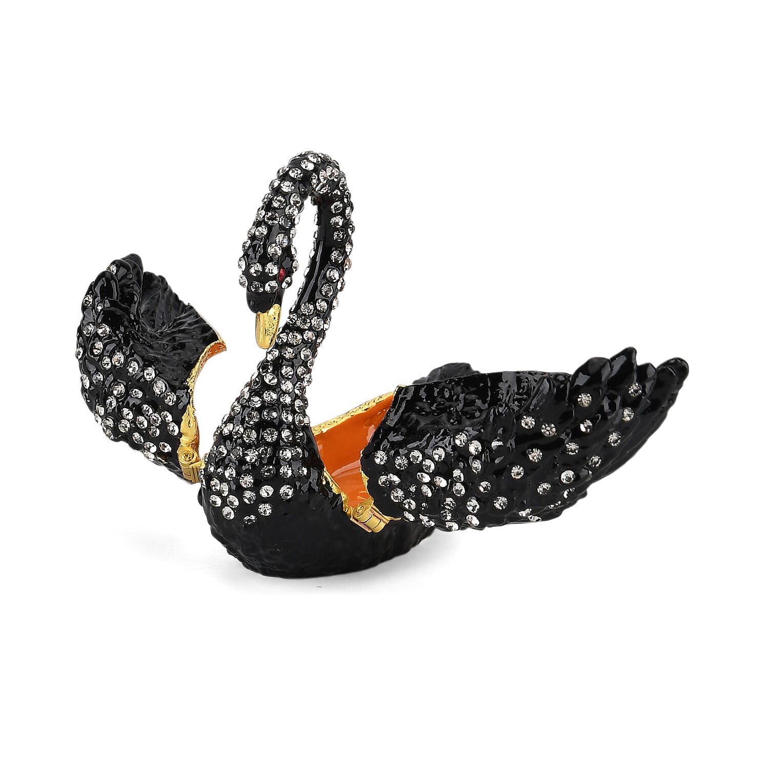 Livmore Swan Trinket Storage Box - Black