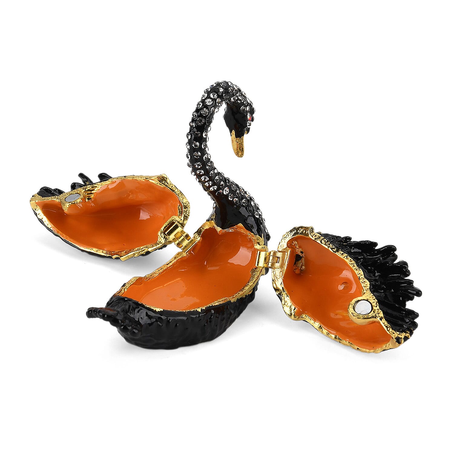 Livmore Swan Trinket Storage Box - Black