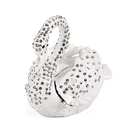 Livmore Swan Trinket Storage Box - White