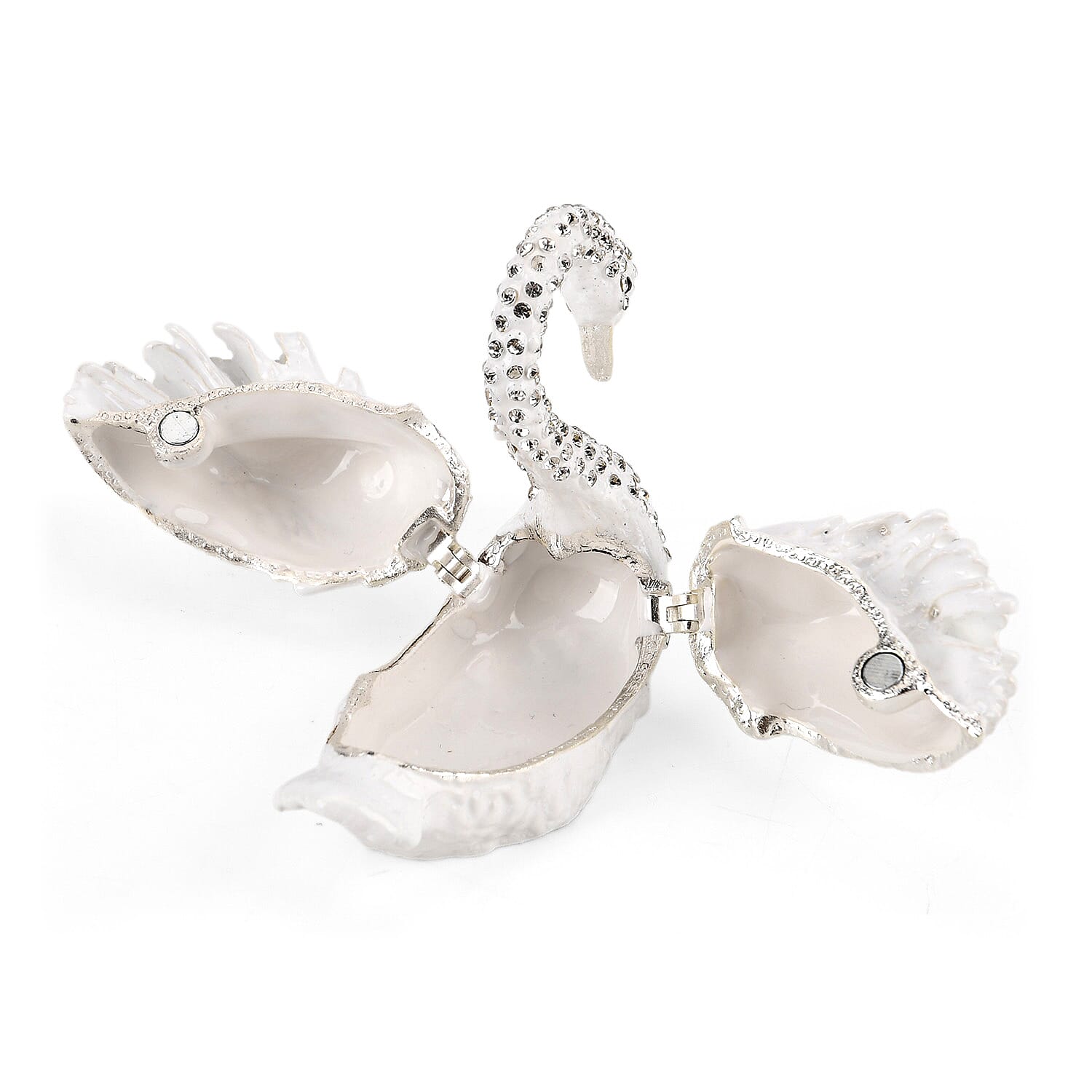 Livmore Swan Trinket Storage Box - White