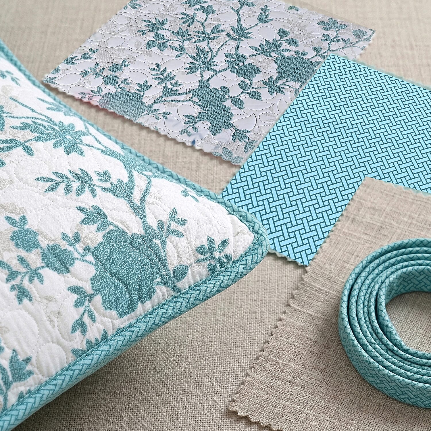 Hush Haven Floral Pinsonic Bedding Set &ndash; 4 Piece Quilt Set with Fitted Sheet & Pillowcases