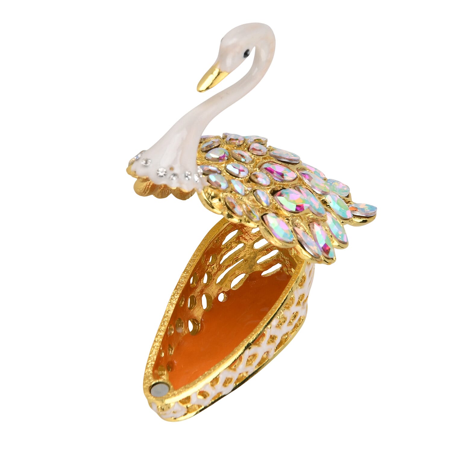 Livmore Swan Crystal Trinket Storage Box- AB