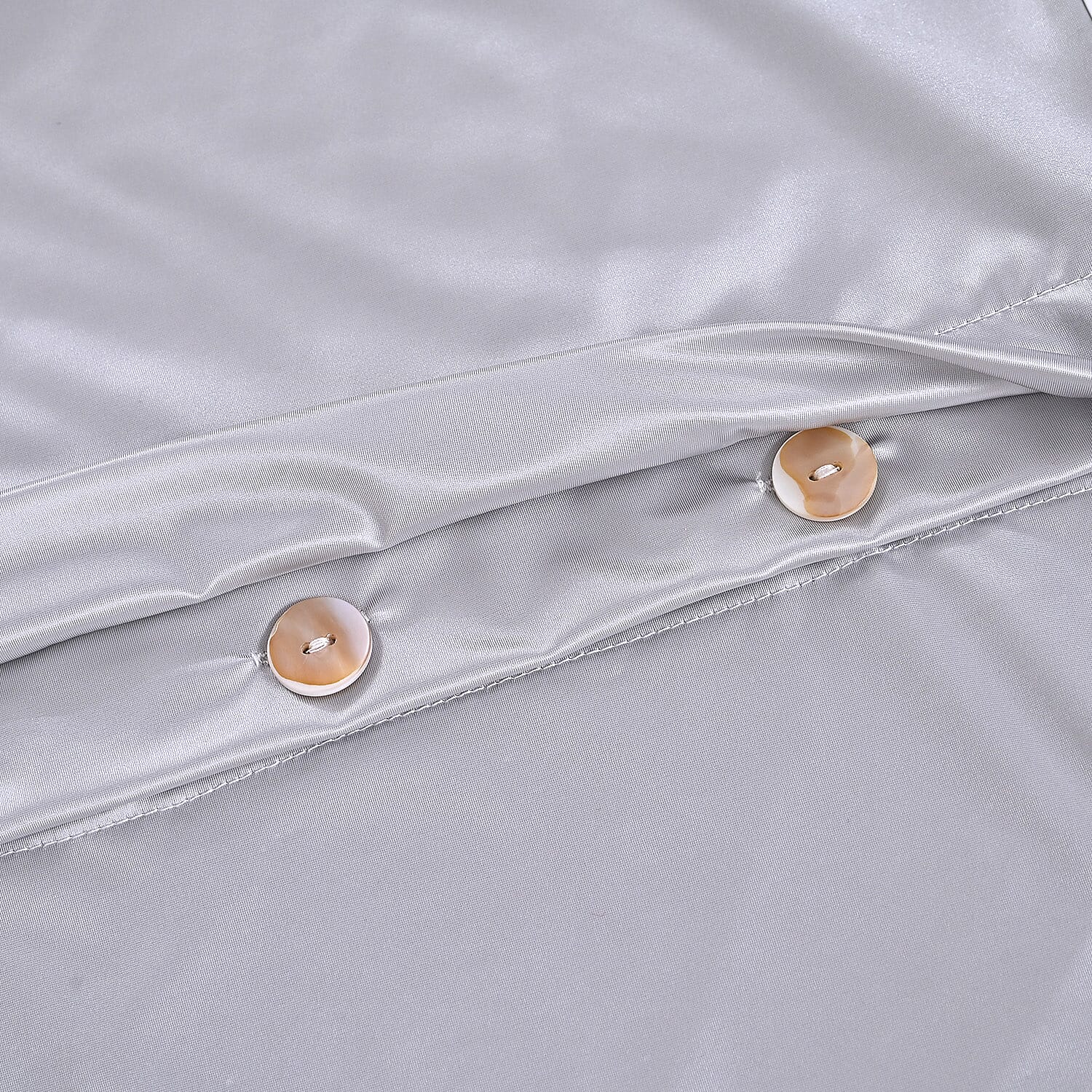 Hush Haven Cooling Thermal Regulating Pillow Sham with Piping - MOP buttons(Size 75 x 50cm) - Light Beige