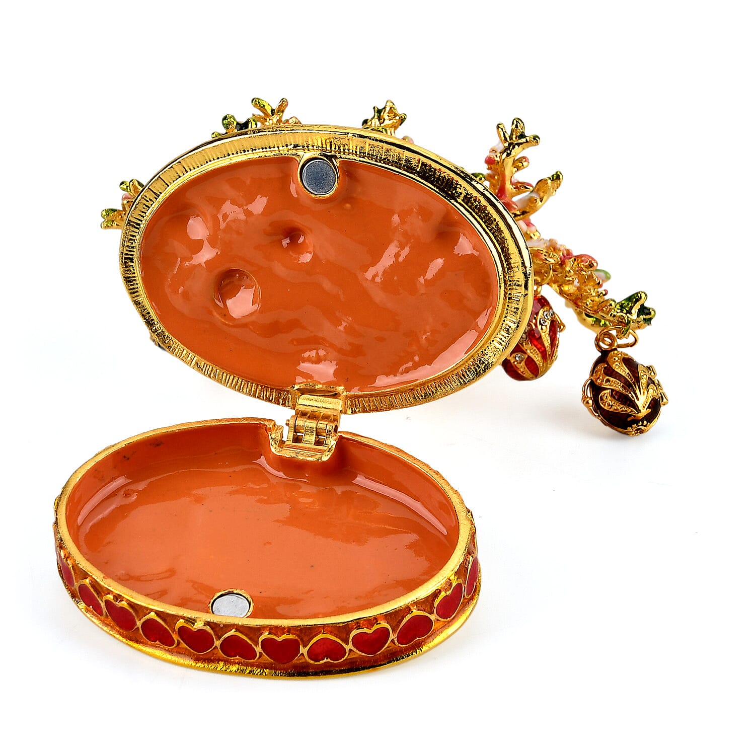 Livmore Feng Shui Activating Prosperity Tree Trinket Box with Easter Egg - Pink