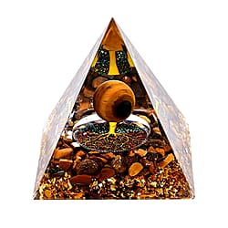 Handcrafted Crystal Pyramid Ornament (6cm) - White