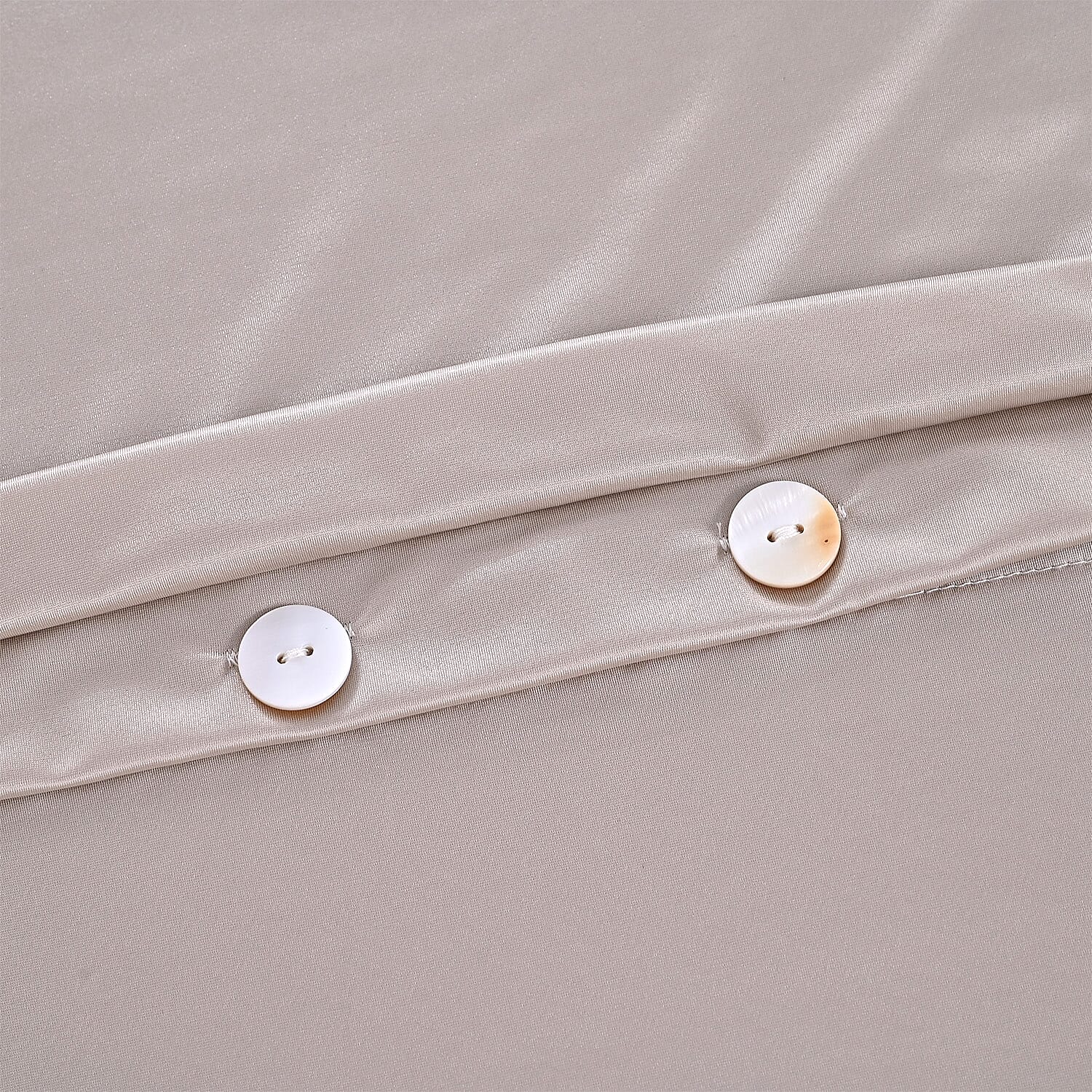 Hush Haven Cooling Thermal Regulating Pillow Sham with Piping - MOP buttons (Size 75 x 50cm) - Grey