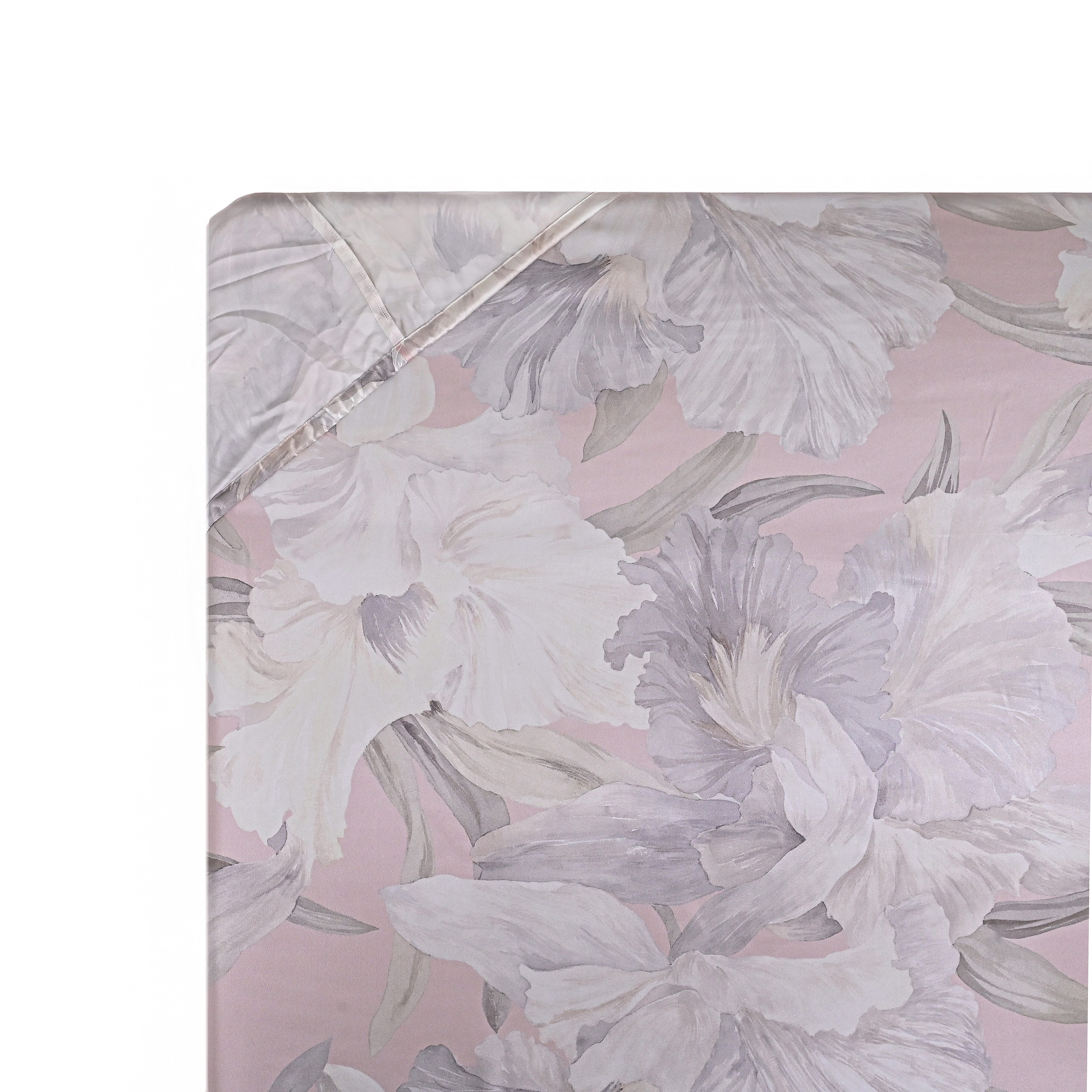 LA Marey Signature Set of 3 100% Mulberry Silk Fitted Sheets & 2 MOP Button Pillowcases (190 x 135 cm) - Beige