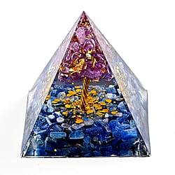 Handcrafted Crystal Pyramid Ornament (6cm) - White