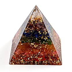 Handcrafted Crystal Pyramid Ornament (6cm) - White