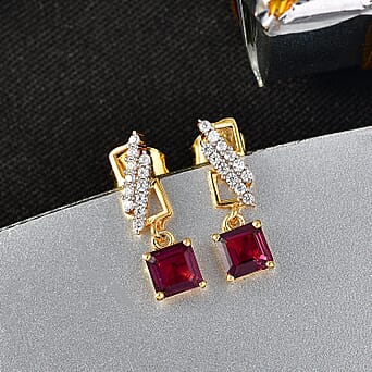 https://tjcuk.sirv.com/Products/84/1/8412070/D-Joy-Rhodolite-Garnet-White-Zircon-Dangling-Earring-in-18K-YG-Plating_8412070_1.jpg?w=342&h=342