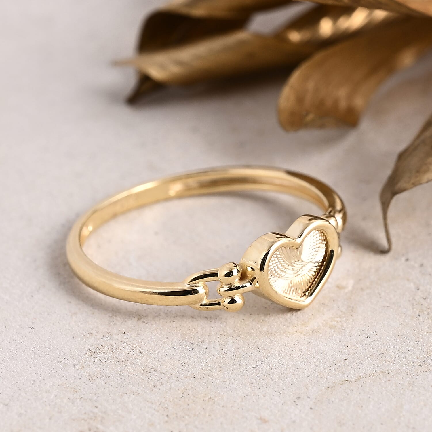 Close Out Deal- Royal Bali 9K Yellow Gold Heart Ring