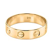 9K Yellow Gold Screw Band Ring, Gold Wt. 1.40 Gms