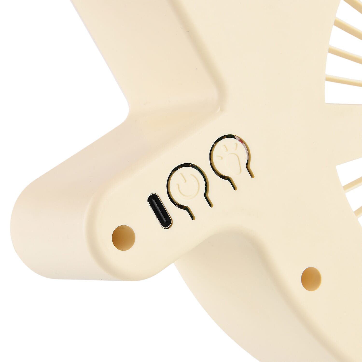 Rainbow Portable Desk Fan - 1200mAh Rechargeable (17 x 21cm) - Beige