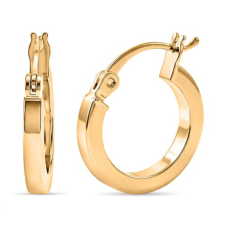 9K Yellow Gold Hoop Earring with Clasp