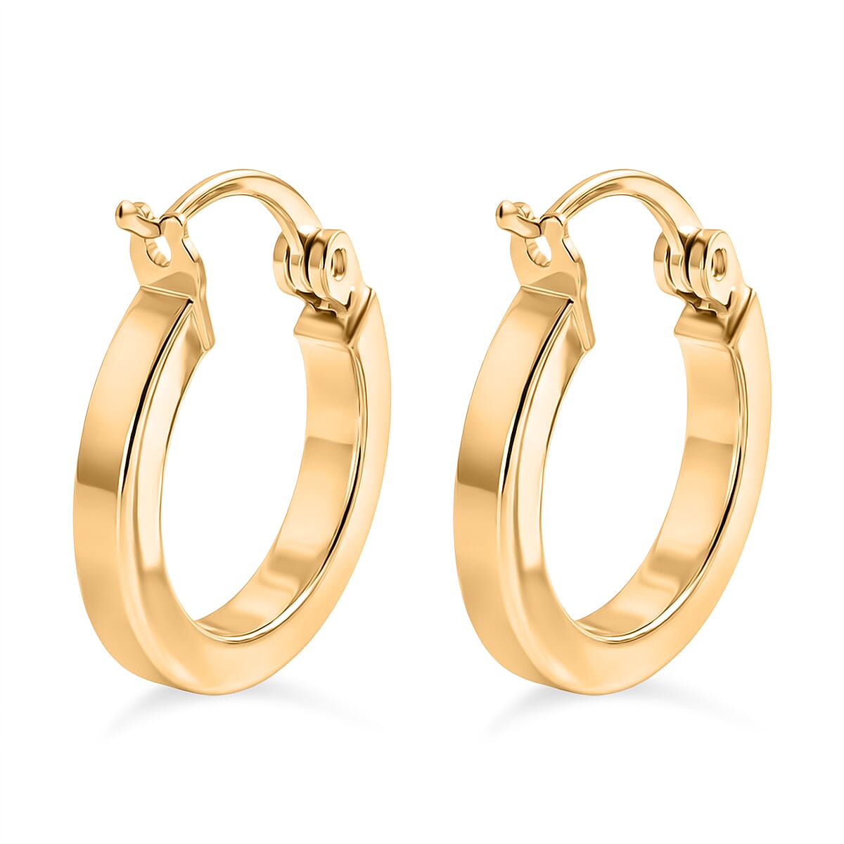 9K Yellow Gold Hoop Earring with Clasp