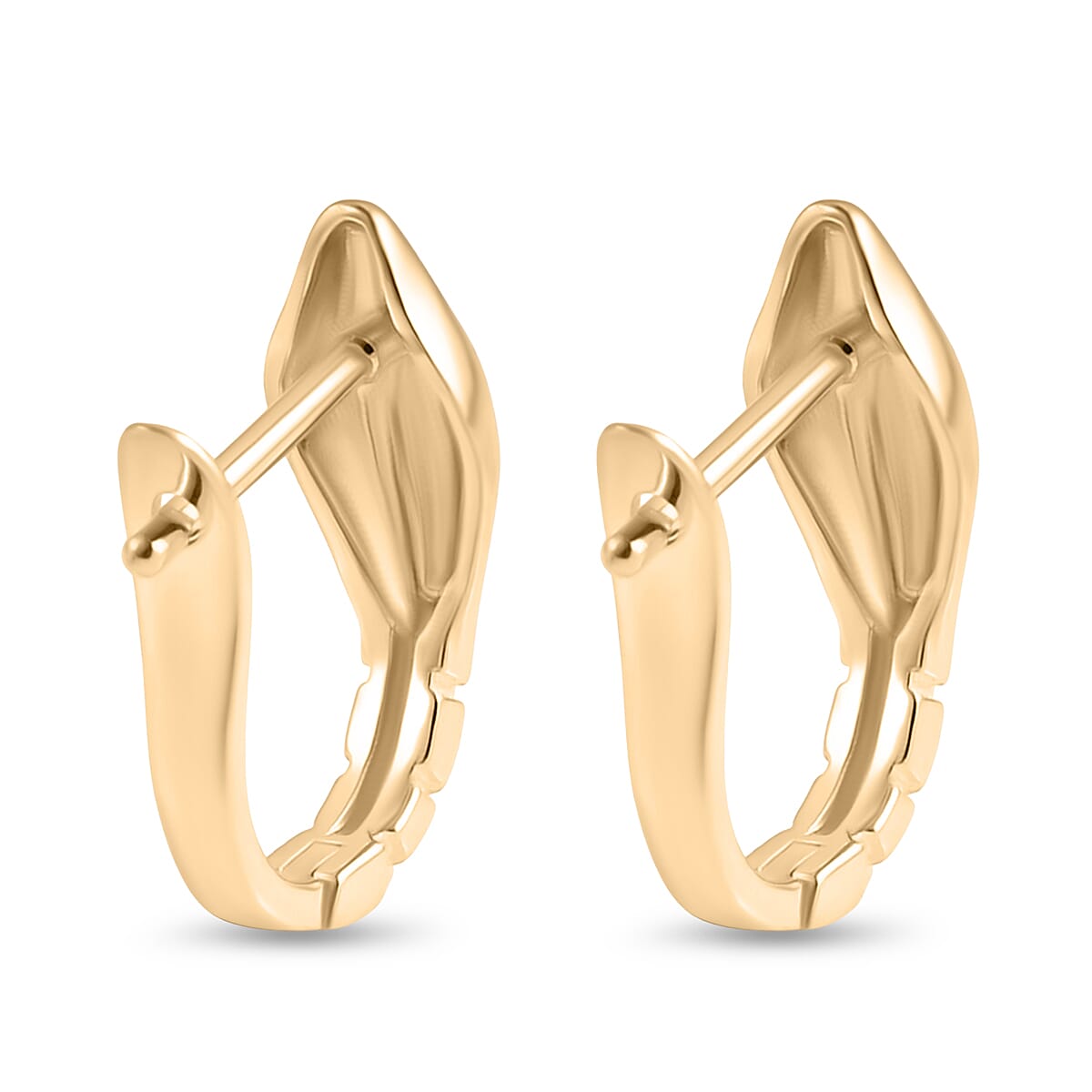 Designer Inspired Royal Bali Collection - 9K Yellow Gold Hoop Earring with Clasp