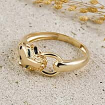 Luxoro 9K Yellow Gold Panther Ring, Gold Wt. 2.15 Gms