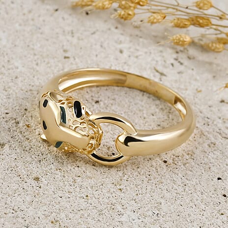 Royal Bali Collection - 9K Yellow Gold Panther Ring
