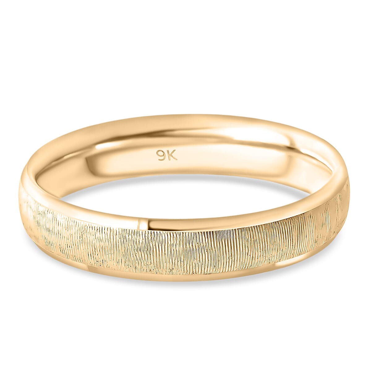 Designer Closeout - 9K Yellow Gold Diamond Cut Band Ring