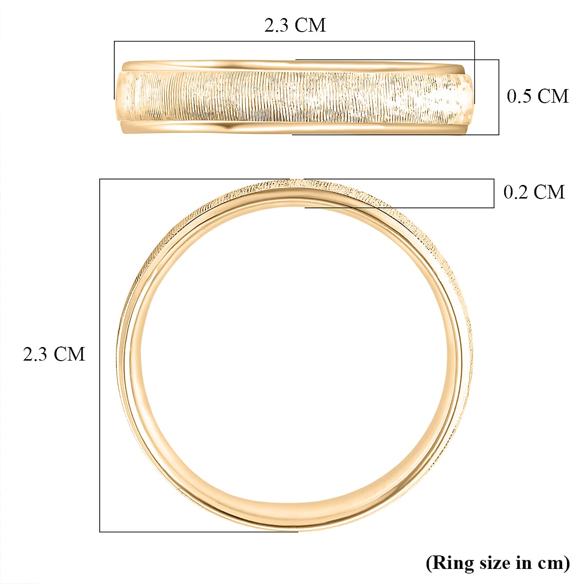 Designer Closeout - 9K Yellow Gold Diamond Cut Band Ring