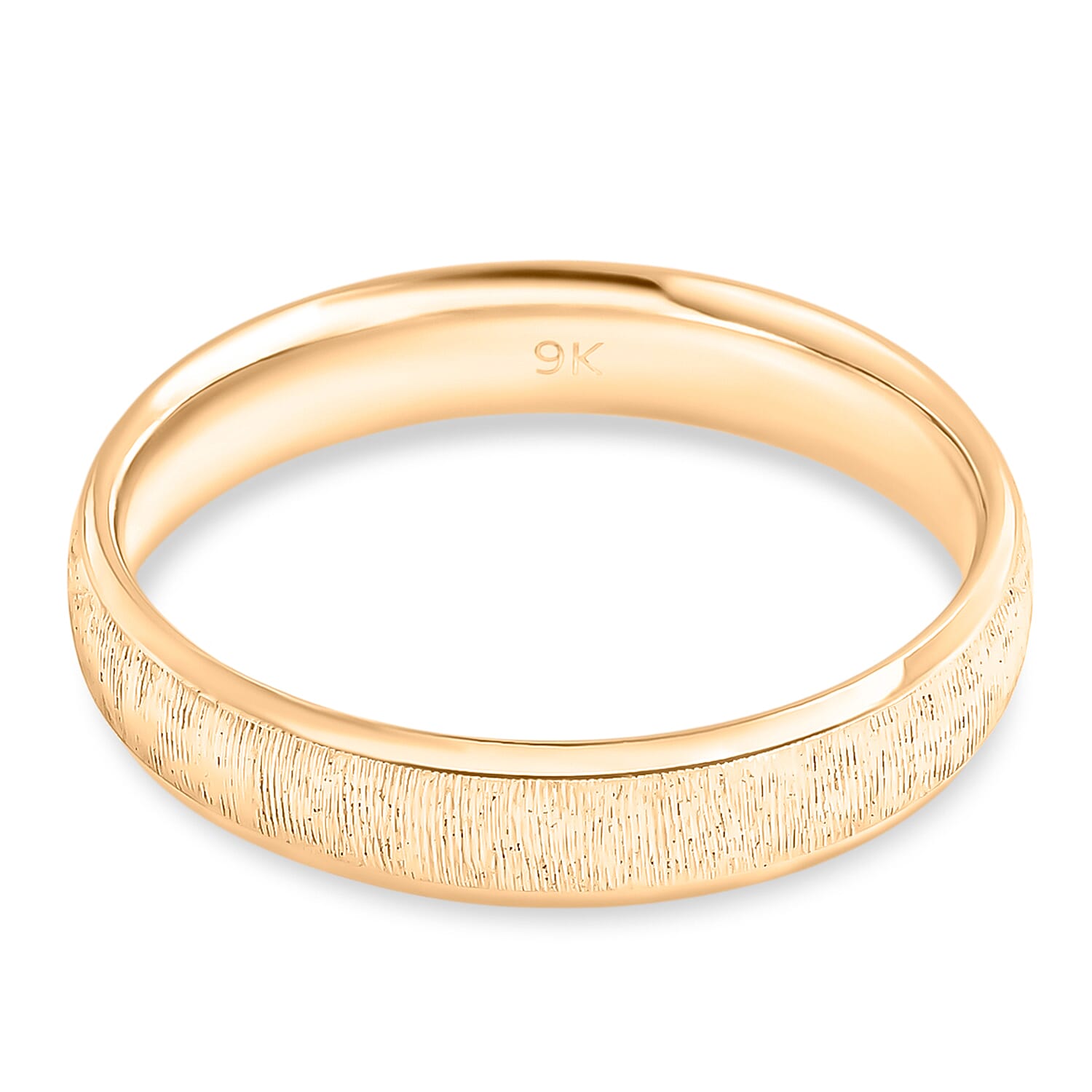 Designer Closeout - 9K Yellow Gold Diamond Cut Band Ring