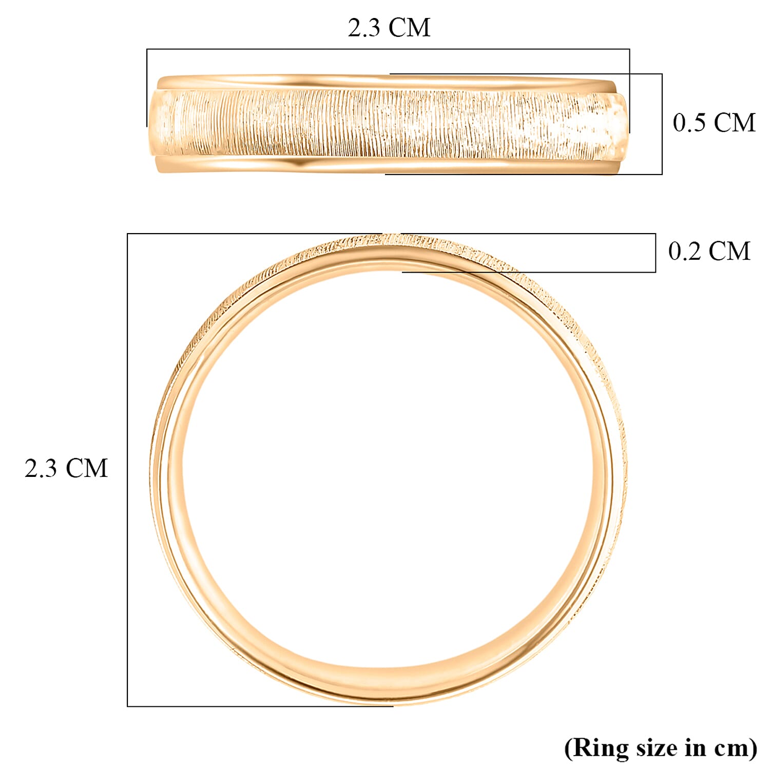 Designer Closeout - 9K Yellow Gold Diamond Cut Band Ring
