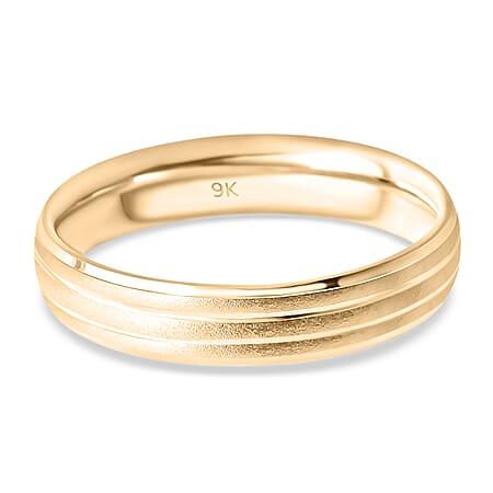 Designer Inspired- 9K Yellow Gold Band Ring Designer Inspired- 9K Yellow Gold Band Ring