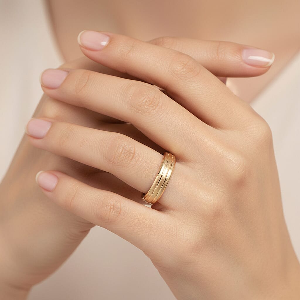 Designer Inspired- 9K Yellow Gold Band Ring