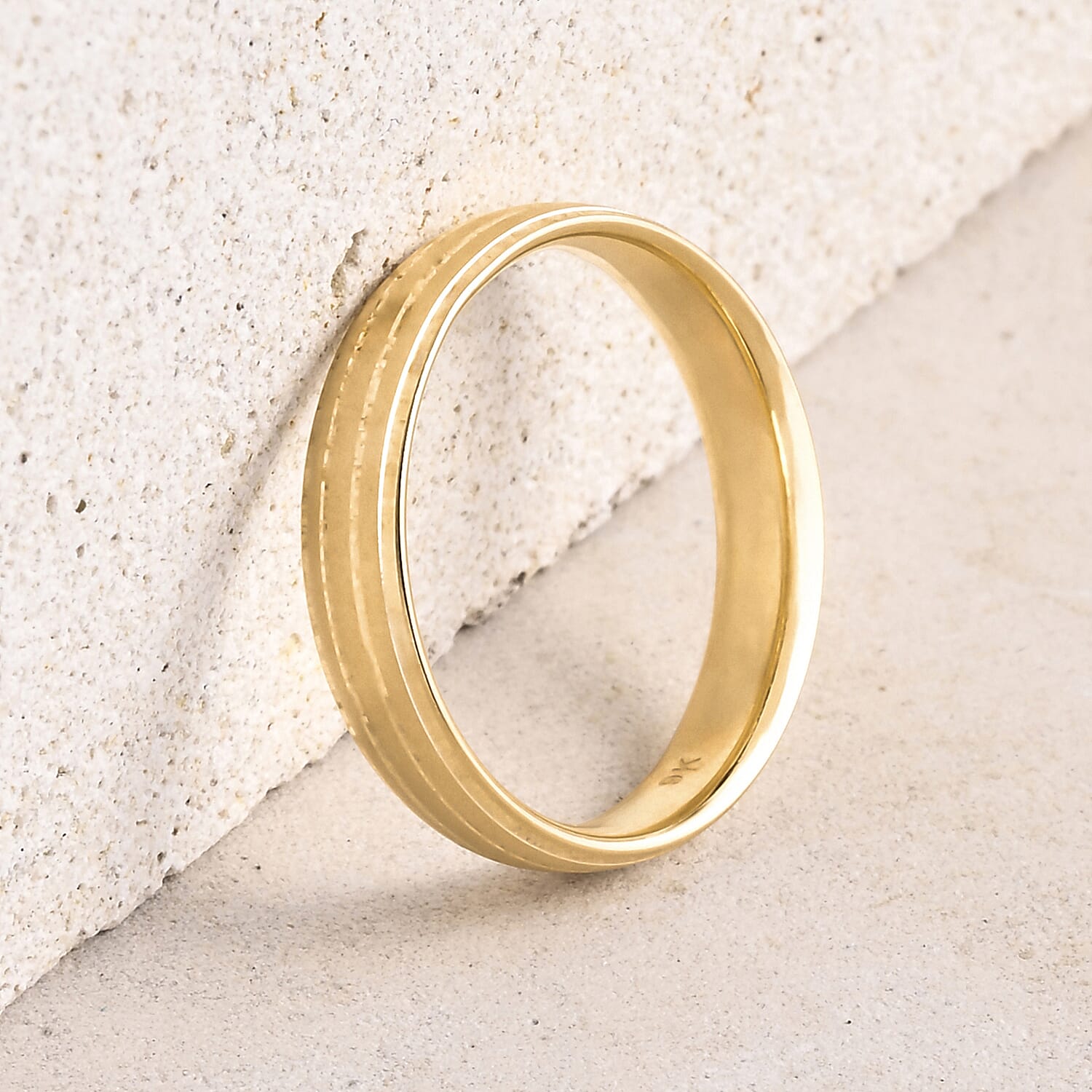 Designer Inspired- 9K Yellow Gold Band Ring