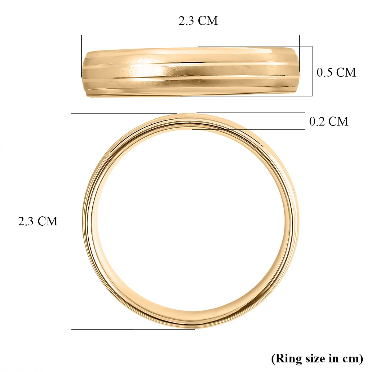 Designer Inspired- 9K Yellow Gold Band Ring