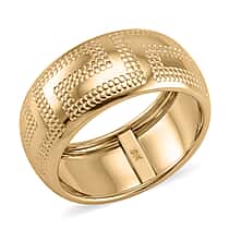 9K Yellow Gold Greek Key Design Band Ring